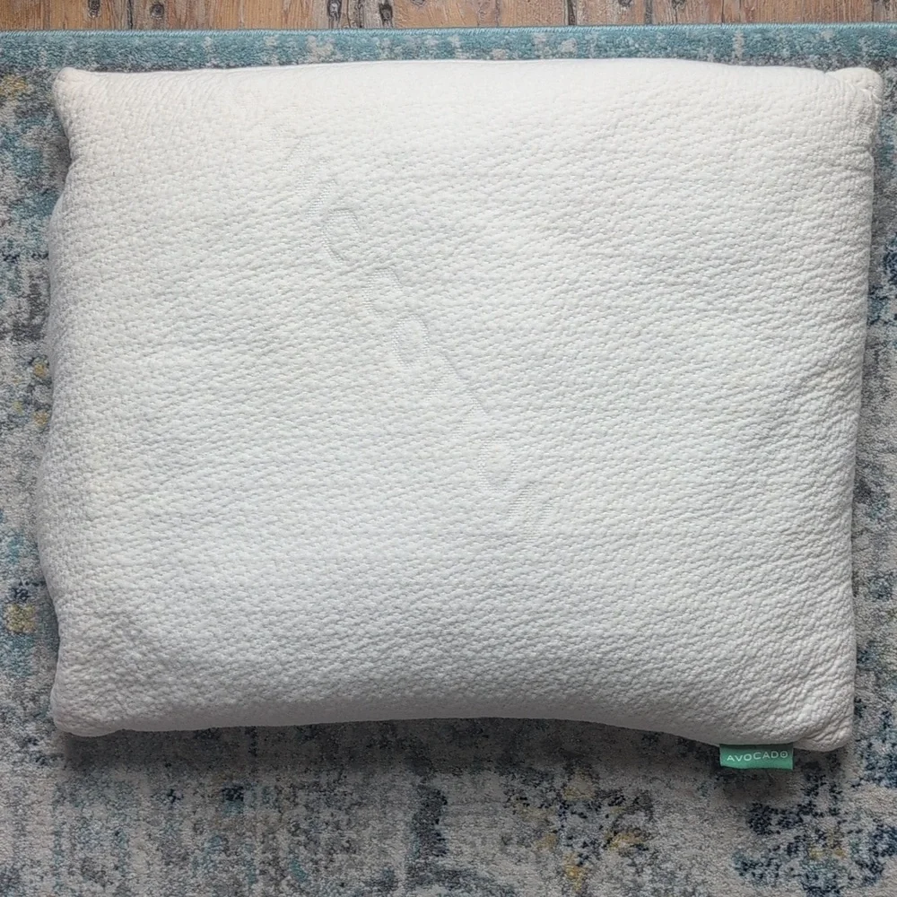 Avocado Green Pillow: Adjustable Organic Bed Pillow - Cream - Picture 2 of 5